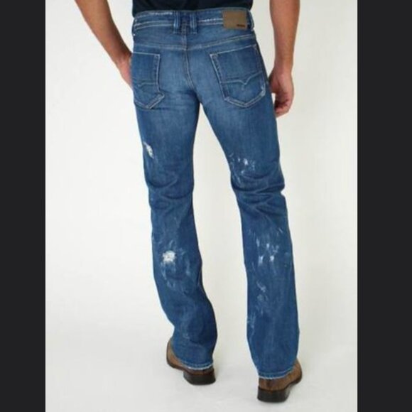 DIESEL VIKER JEANS IN MEDIUM BLUE (WASH 0073J) - Picture 6 of 6